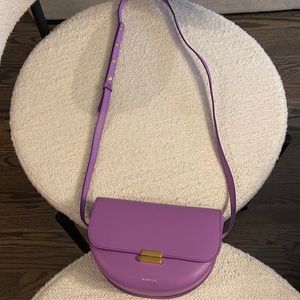 New WANDLER Billy Leather Purple Bag w/dustbag sold out crescent shape